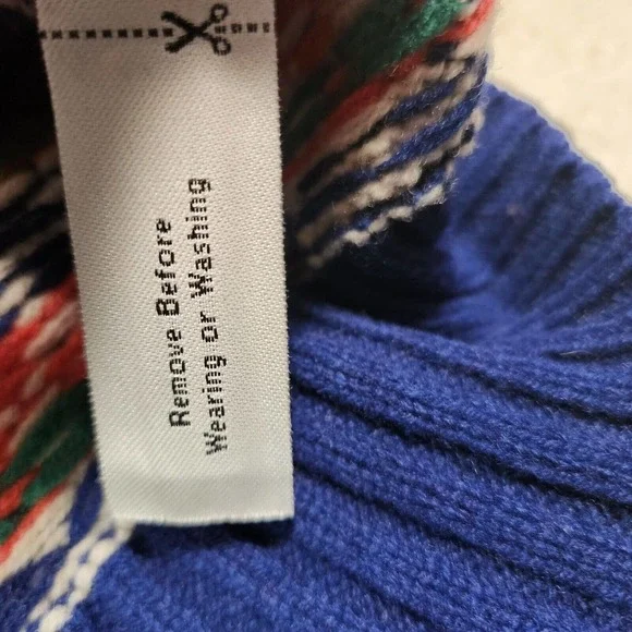 J Crew Classic Fair Isle Womens XS Lambs Wool Multicolor Knit Crewneck Sweater - Picture 15 of 16